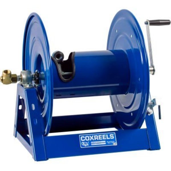 Coxreels Competitor Hand Crank Hose Reel: 1/2" I.D., 200' Hose Capacity, Less Hose, 3000 PSI 1125-4-200